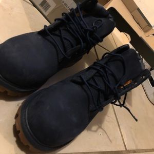 Navy blue timberlands